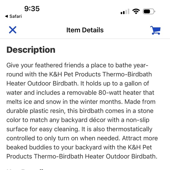 K & H Pet Products Thermo Bird Bath - Winter Heated Birdbath - Picture 3 of 6